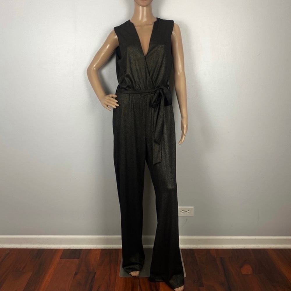 NEW BISHOP + YOUNG BLACK METALLIC JUMPSUIT - Picture 2 of 8